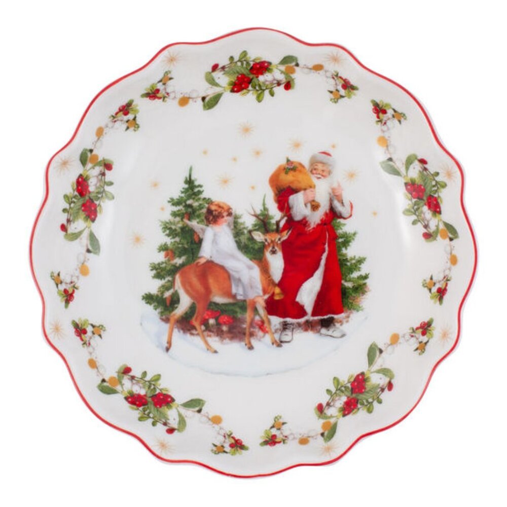 Villeroy & Boch Toys Delight Annual Christmas Bowl Small Santa Angel Deer #3873